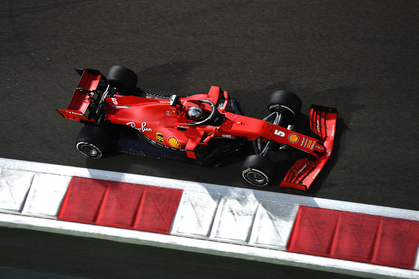 Abu Dhabis Grand Prix 2020. Sebastian Vettel i sin sidste fredagsgtræning for Ferrari